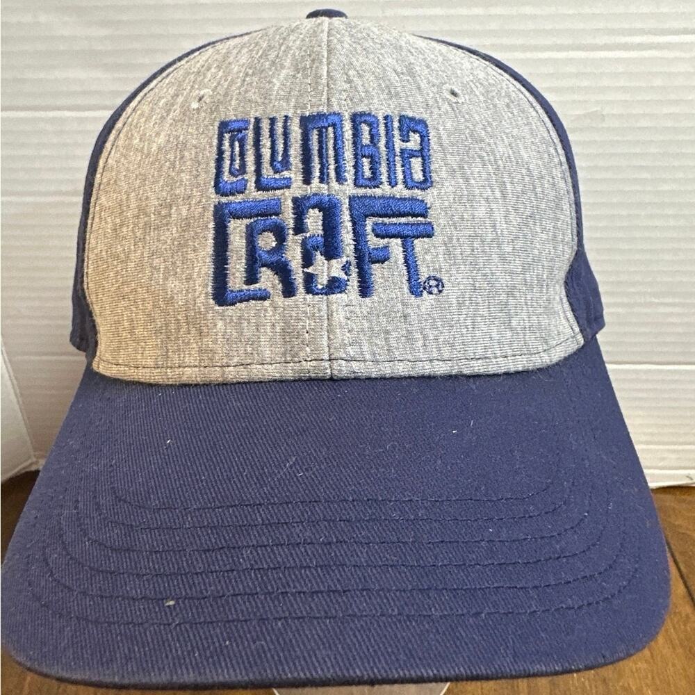 Columbia Craft baseball snapback hat w/gray heather front & navy blue brim